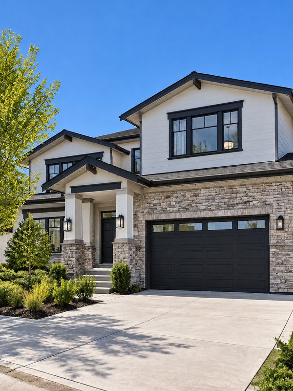 Ranch home with permanent smart lighting: lights off